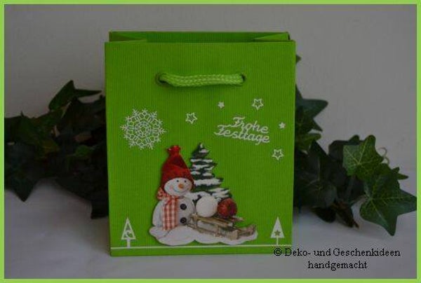 Gechenktasche "Schneemann"   cs1762