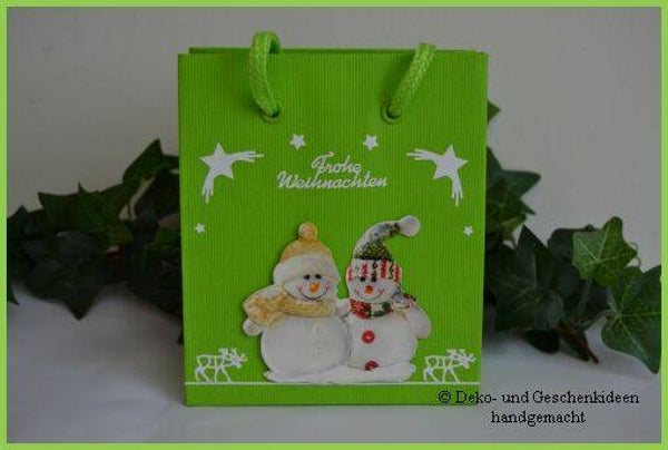 Gechenktasche "Schneemänner"   cs1763