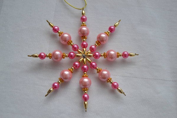 Perlenstern "rosa / gold"   cs1888