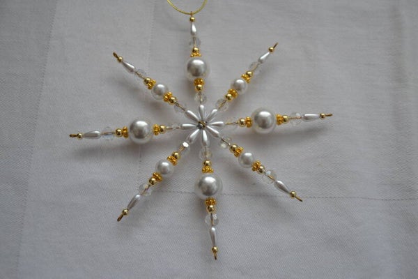 Perlenstern "weiß / gold"   cs1893