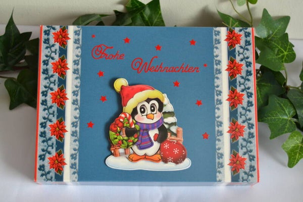 Geschenkschachtel "Weihnachtspinguin"   cs1913