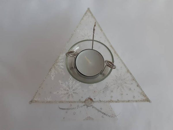 Teelichthalter Baumform "weiß"   cs2044