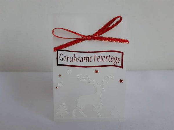 Geschenktascherl mini "Hirsch weiß"   cs2078