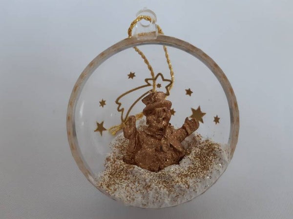 Dekohalbkugel 5 cm "Weihnachtsmann"   cs2118