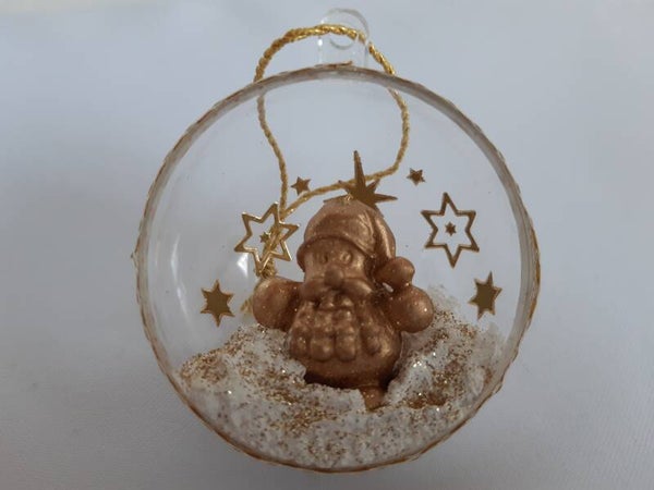 Dekohalbkugel 5 cm "Weihnachtsmann"   cs2132