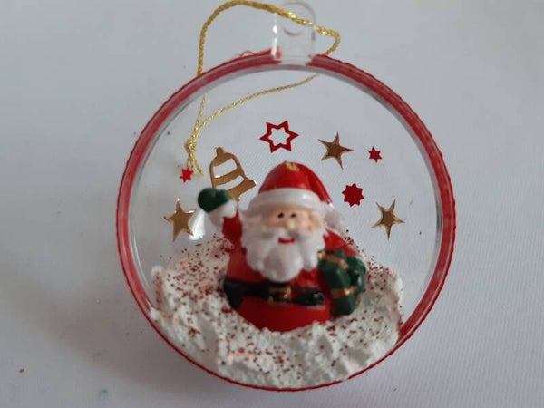 Dekohalbkugel 5 cm "Weihnachtsmann"   cs2133