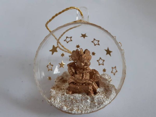 Dekohalbkugel 5 cm "Weihnachtsmann"   cs2143