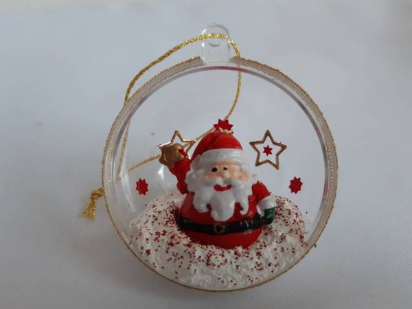 Dekohalbkugel 5 cm "Weihnachtsmann"   cs2151