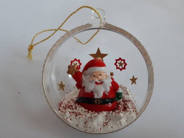 Dekohalbkugel 5 cm "Weihnachtsmann"   cs2153