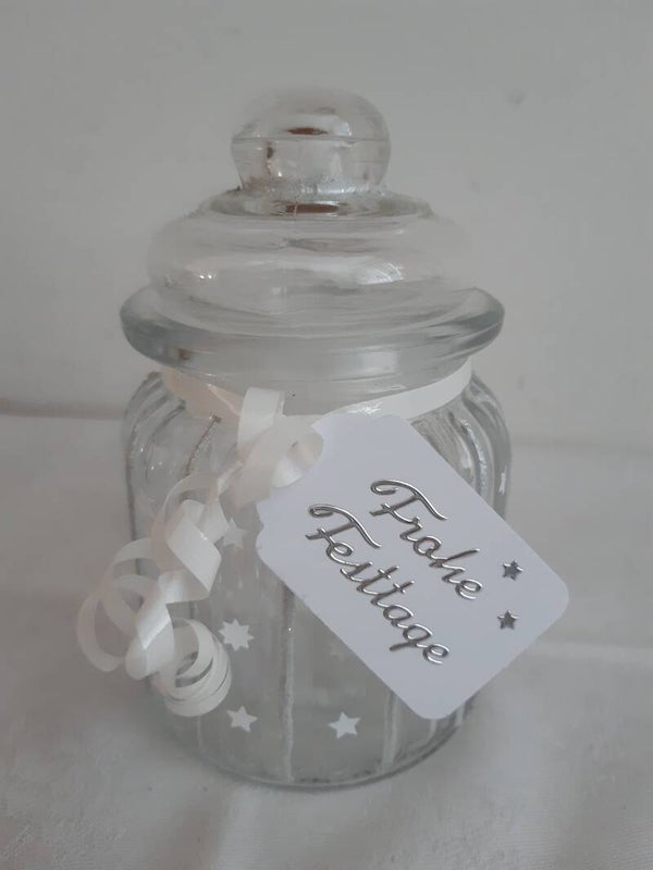 Geschenkglas "weiß"   cs2224