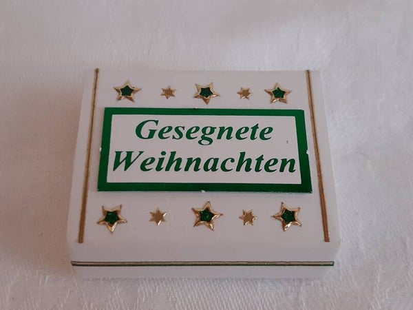 Geschenkschachterl mini "Gesegnete Weihnachten" - grün   cs2232