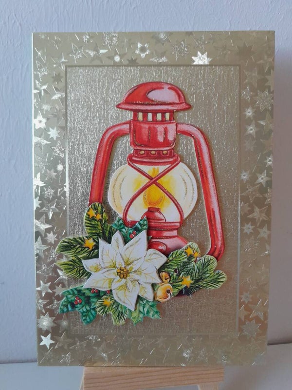 Weihnachtskarte "Laterne rot"   cs229