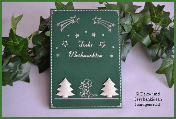 Weihnachtskarte "Bäume weiß"   cs238