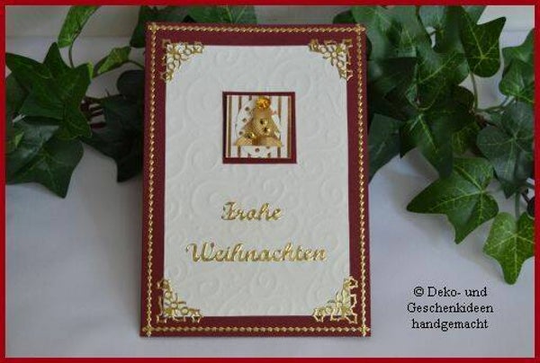 Weihnachtskarte "Weihnachtsbaum gold"   cs251