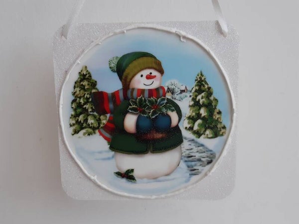 Dekoscheibe "Schneemann"   cs2598