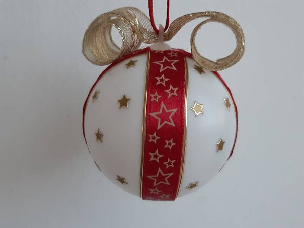 Weihnachtskugel weiß   cs2652