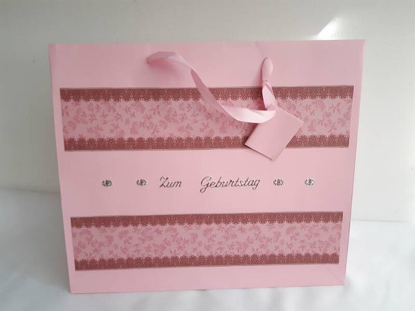 Riesengeschenktasche "Borte rosa"   cs2661