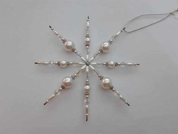 Perlenstern "weiß / silber"   cs2714