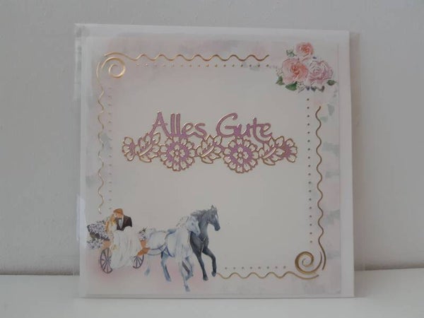 Glückwunschkarte "Hochzeitskutsche"   cs2825