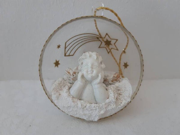 Dekohalbkugel 6 cm "Engerl"   cs2858