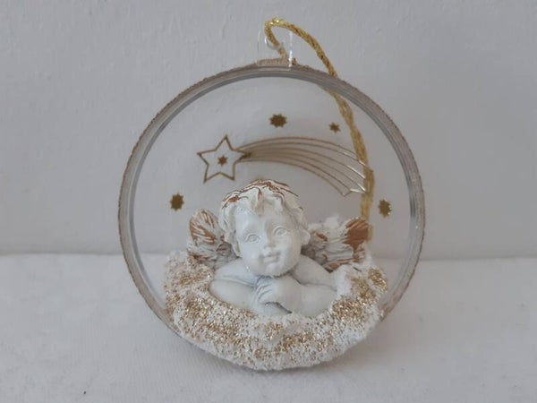 Dekohalbkugel 6 cm "Engerl"   cs2862