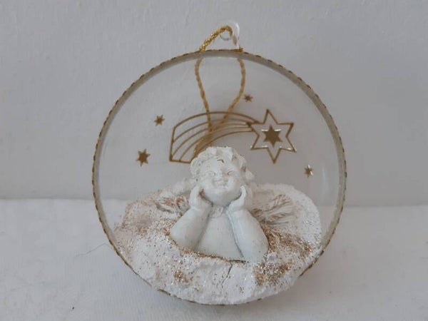 Dekohalbkugel 6 cm "Engerl"   cs2863