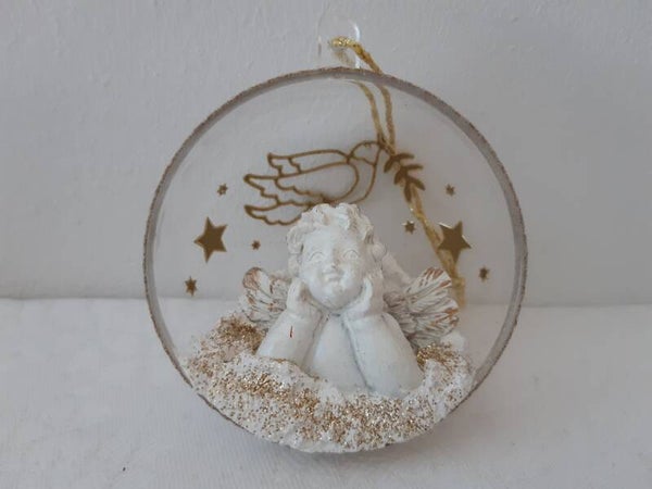 Dekohalbkugel 6 cm "Engerl"   cs2871