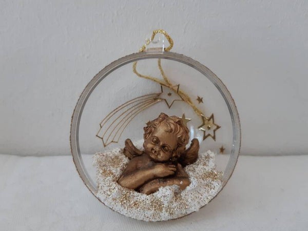 Dekohalbkugel 6 cm "Engerl"   cs2876