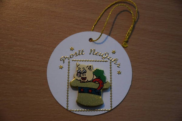 Geschenkanhänger "Schwein im Hut"   cs2981