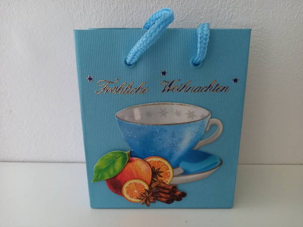 Geschenktasche "Teetasse blau"   cs3028