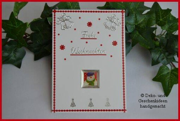 Weihnachtskarte "Schneemann"   cs319