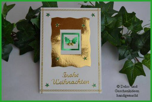 Weihnachtskarte "Ilexblätter"   cs336