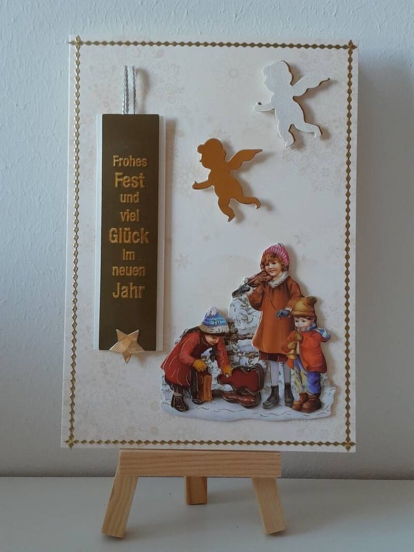 Weihnachtskarte "musizierende Kinder"   cs410