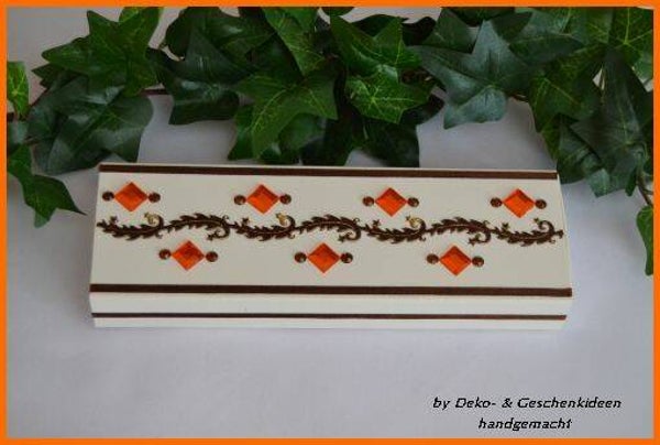 Geschenkschachtel edel braun orange  442