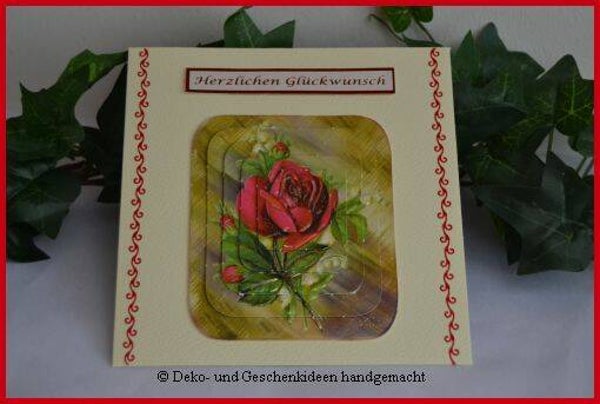 Glückwunschkarte "Rose"   cs449