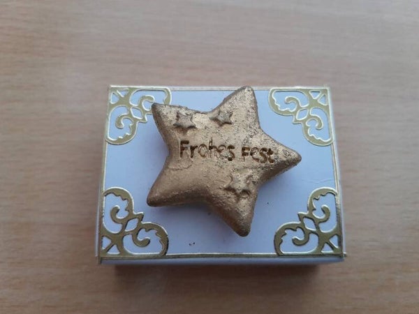 Geschenkschachterl mini "Stern gold - Frohes Fest"  cs467