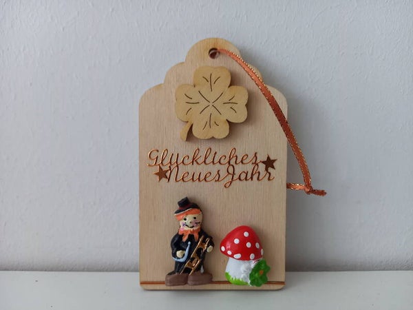 Geschenkanhänger aus Holz "Neujahr"   cs48