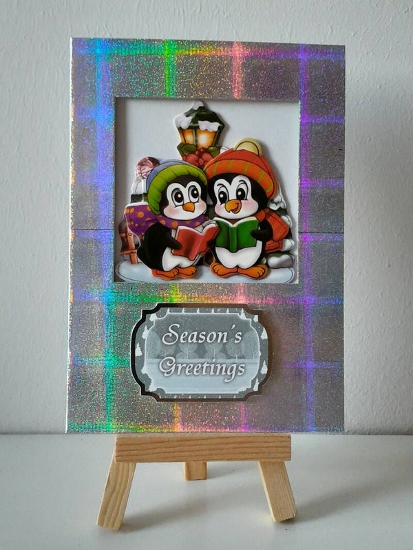 Weihnachtskarte "Pinguine"   cs494