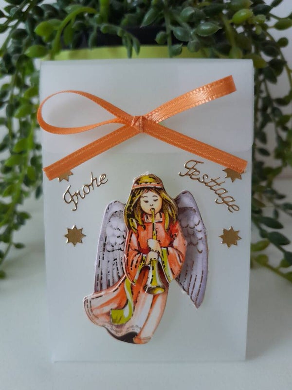 Geschenktascherl mini "Engerl musizierend"   cs543