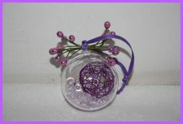 Weihnachtskugel "Drahtkugel lila"   cs557
