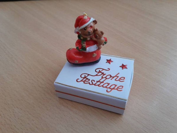 Geschenkschachterl mini "Weihnachtsbärli im Stiefel"  cs562