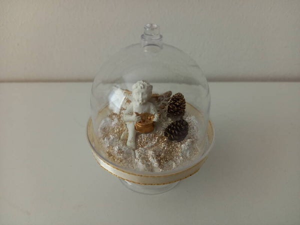 Mini - Etagere mit Haube "Engerl mit Trommel"   cs57