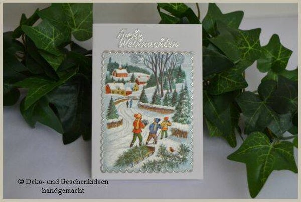 Weihnachtskarte "Winterspaziergang"   cs592