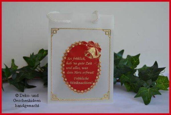 Geschenktasche "Weihnachtstext"   cs634