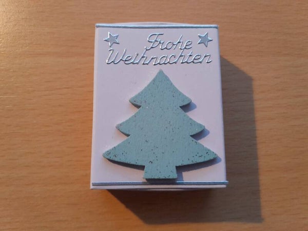 Geschenkschachtel mini "Weihnachtsbaum türkis"  cs677