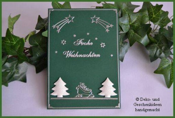 Weihnachtskarte "Bäume weiß"   cs712