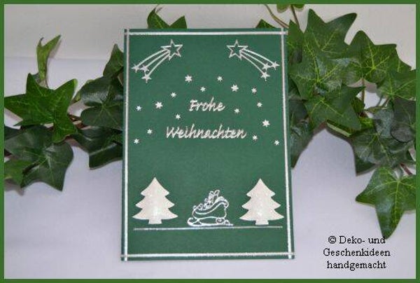 Weihnachtskarte "Bäume weiß"   cs726