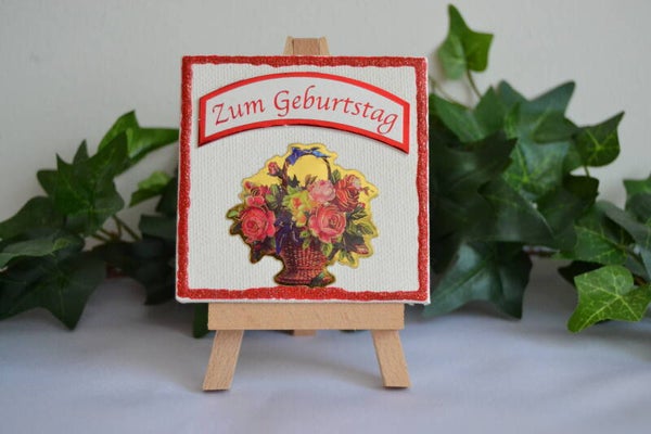 Keilrahmen auf Staffelei "Blumen"   cs898