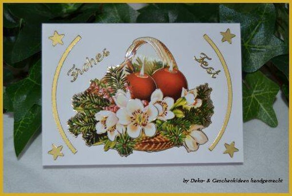 Weihnachtskarte "Weihnachtskerzen"   cs940