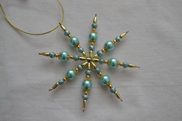 Perlenstern "türkis / gold"   cs996